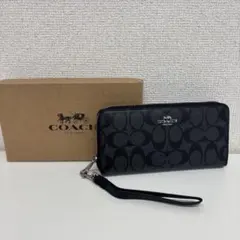 coach 長財布 シグネチャーブラック