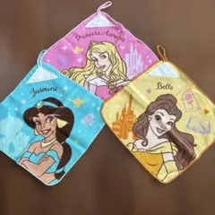 ディズニープリンセス ループ付タオル3枚セット