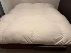 羽毛布団 クイーン 抗菌防臭羽毛 きなり 210×210cm 日本製 - メルカリ