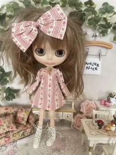 ブライス用 赤ギンガムチェック ドレス アウトフィット - メルカリ
