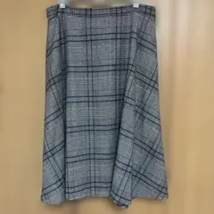 23区 大きいサイズ 46 フレアスカート チェック柄