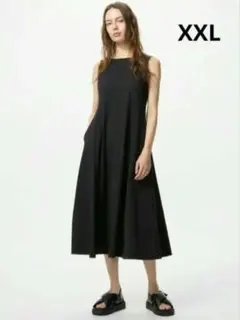 ■ほぼ未使用■ユニクロ　ウルトラストレッチエアリズムワンピース　ブラック　XXL