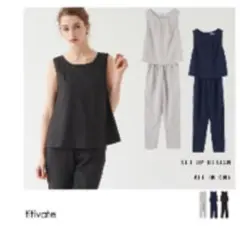 titivate セットアップ風 オールインワン　ネイビー