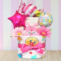 ●出産祝いに大人気！アンパンマン豪華おむつケーキ 女の子