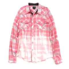【GUESS】ゲス　グラデーションチェック　ビンテージ　コットンシャツ　0208のサムネイル
