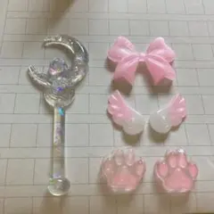 ハンドメイド レジンパーツ ネイル デコ 量産 地雷 肉球 天使の羽