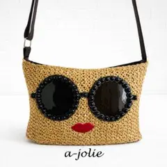 a-jolie アジョリー かごショルダーバッグ サングラス 顔　春夏