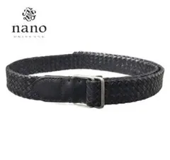 NANO universe Bark Tannage ブラウン レザーベルト　黒のサムネイル