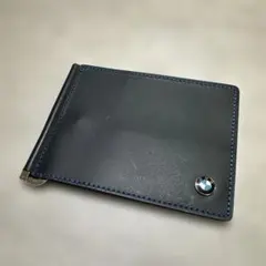 BMW ネイビー レザー マネークリップ