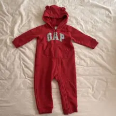 GAP フード付きロンパース 12-18ヶ月 レッド