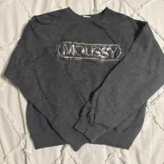 MOUSSY ダークグレー　裏起毛　スウェット