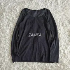 ZAMPA ザンパ 長袖カットソー 黒 ラメ入り M