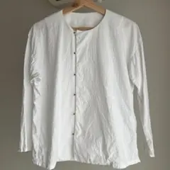 新品 パドカレ pas de calais 麻ブラウス アイボリー - メルカリ