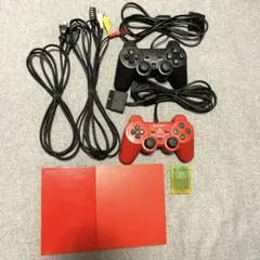 ✨完動品✨レンズ交換メンテ済✨SCPH90000CR PS2 本体 薄型 赤 完動品✨レンズ交換メンテ済】SCPH-90000 本体 薄型 PS2 ※36