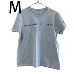 メンズ Tシャツ グレー ロゴ 半袖