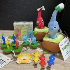 ピクミン グッズ まとめ売り ぬいぐるみ ヘアクリップ ドミノ　起き上がり小法師