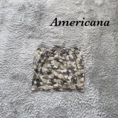 アメリカーナ ミニスカート 台形 迷彩 日本製 スウェット 裏地なし 綿100%