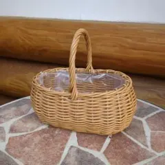 水にも強いナチュラルバスケット