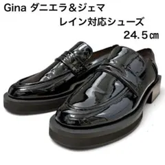 【未使用級】Gina ダニエラ＆ジェマ レイン対応ローファー 24.5cm 黒✨のサムネイル