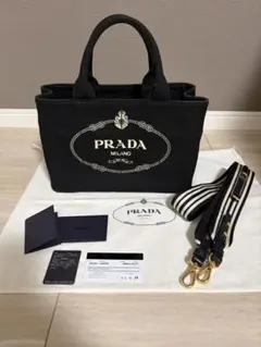 に*じ様 PRADA プラダ カナパ ギンガムチェック トートバッグ ショルダ