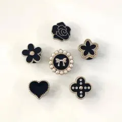 クロックス ジビッツ 蝶とハートのモノクロセットのサムネイル