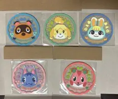 どうぶつの森 クリアラバーコースター　5枚セット