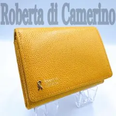 ✨未使用品✨【ロベルタディカメリーノ】二つ折り財布 イエロー 金運UPカラーのサムネイル