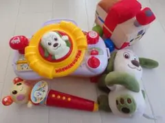 いないいないばぁ　わんわん　うーたん　ベビーカーおもちゃ　ハンドル　ぬいぐるみ
