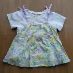 petit main Tシャツ 100 花柄 子供服　プティマイン