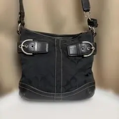 COACH シグネチャー ショルダーバッグ ブラック