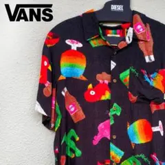 VANS グラフィック総柄半袖シャツ メキシカンスカル柄のサムネイル