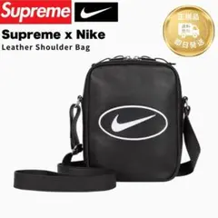 本革 新品 シュプリーム Nike Leather Shoulder Bag 黒