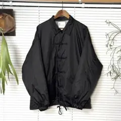 DeMarcoLab ナイロンジャケット チャイナボタン ブラック XL