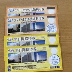 石和信州駿河健康ランド　平日御招待券2枚セット　ランドホテド共通利用券2枚セットのサムネイル