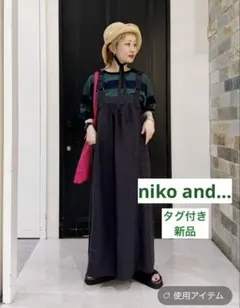 今季✨新品タグ付き✨niko and… F IN EリネンポケットワンピースL