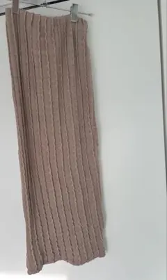 ZARAリブ編み ベージュ タイトスカート