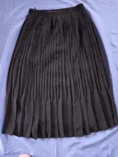 黒プリーツスカート セレモニー総ゴム日本製