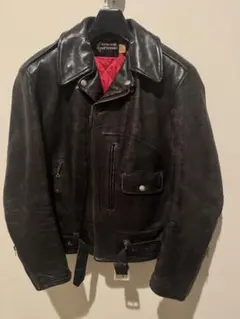 【希少】 ビンテージ Dポケ Wライダース 古着 オールド 茶芯 シアーズ