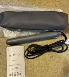 SALONIA スムースシャイン ストレートアイロン グレー 24mm