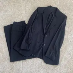 ユニクロ 感動リラックスセットアップ 黒 上S/下M丈詰め（股下66cm)