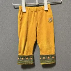 ホットビスケッツ ミキハウス　コーデュロイパンツ イエロー　90サイズ