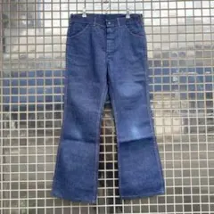 美品 バウワウ 50s 60s 復刻 囚人 ステンシル ワイド デニム パンツ