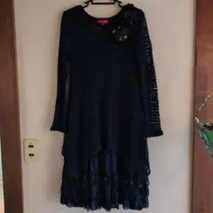 ネイビー チュニック 長袖