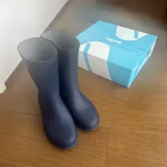 ネイビー ゴム製 長靴 箱付き