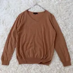 ​COMME CA ISM コムサイズム Vネックニット9　ベージュ◆A1205