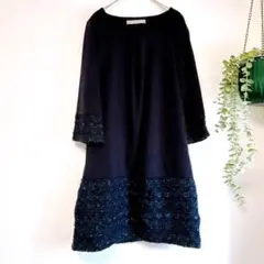 A day in the life ワンピース 紺 上品　M