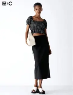 ユニクロ UNIQLO ユニクロシー クレープジャージーナロースカート