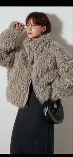 ミックスシープファースタンドブルゾン ESICA エシカ　ブルゾン　ファー