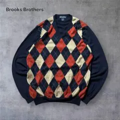 who's様専用2086 古着ブルックスブラザーズVネックニットイタリアンメリノ