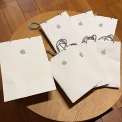 Apple 紙袋 ショップ袋 ショッパー 7枚セット
